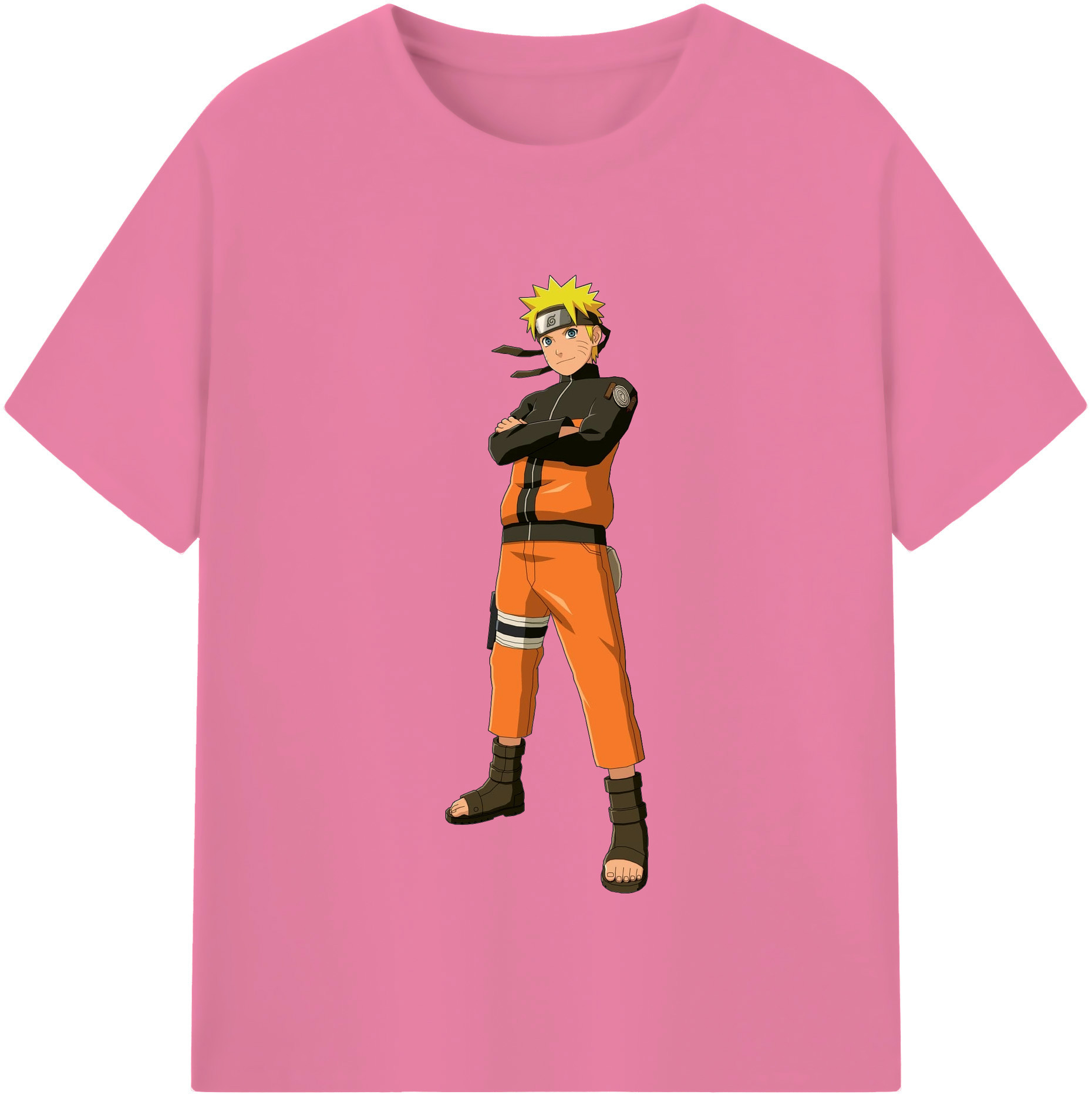 （画像用） NARUTO -ナルト- うずまき ナルト Uzumaki Naruto 綿100％半袖Tシャツ（フロントプリント）